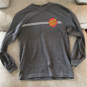 Santa Cruz Skateboards Gray Long Sleeve Shirt